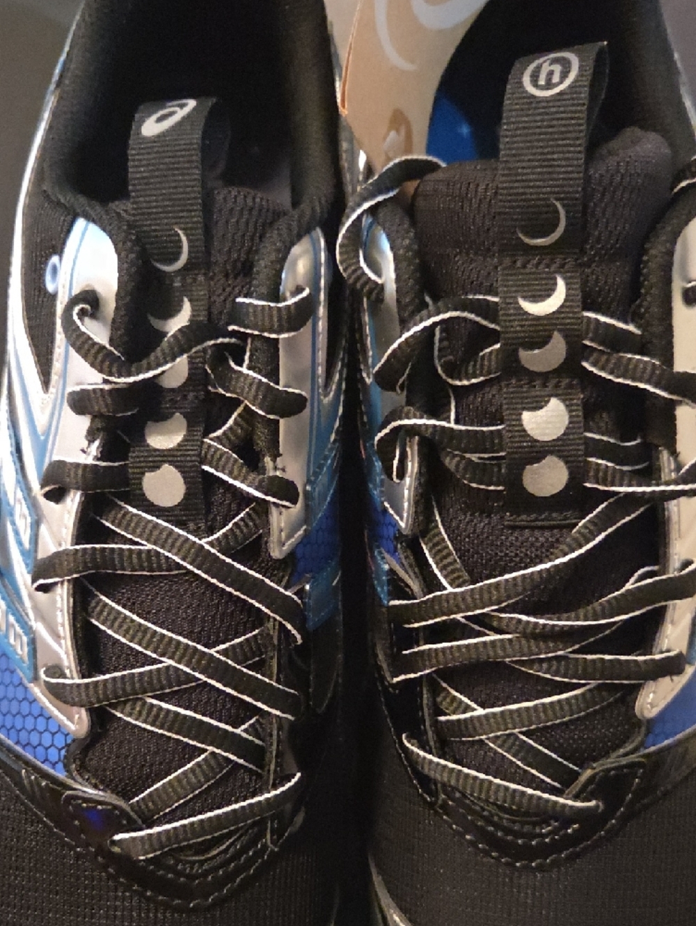 ASICS Black and Blue Men's Athletic Sneakers - Picture 5 of 13